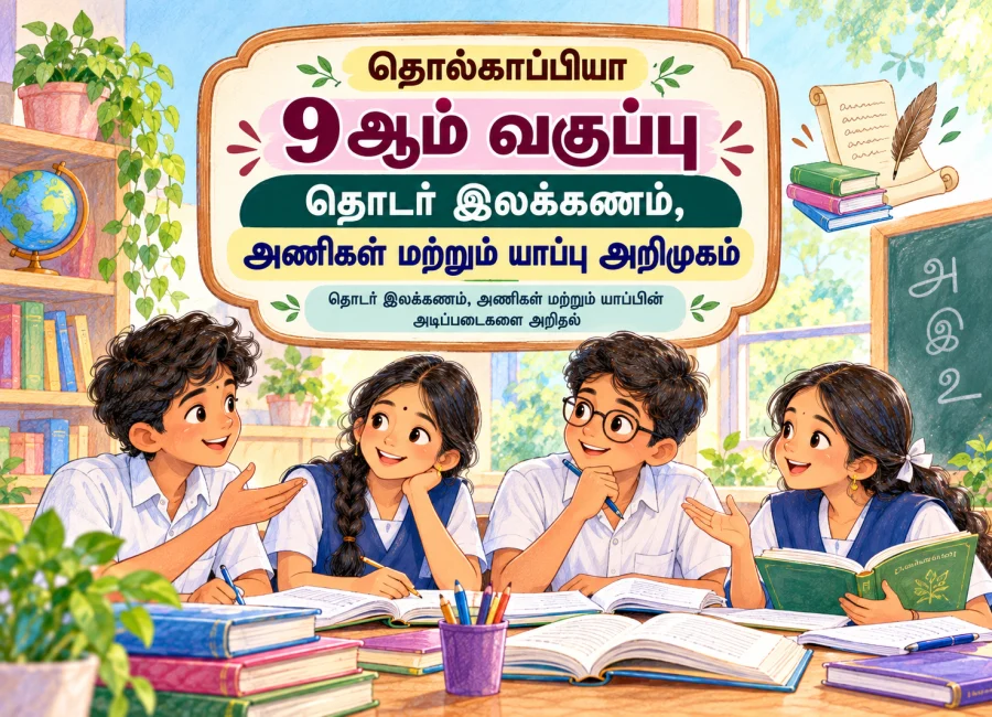 9ஆம் வகுப்பு – தொடர் இலக்கணம், அணிகள் மற்றும் யாப்பு அறிமுகம்